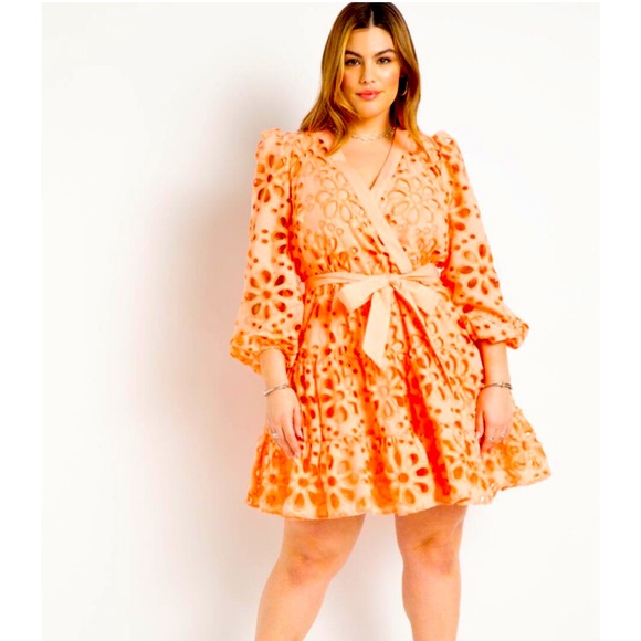 Eloquii Dresses & Skirts - Tiered Eyelet Mini Dress Plus Size 20